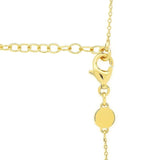 10K Tri Tone Gold Stationed Bar Necklace thumbnail 3