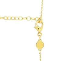 10K Tri Tone Gold Stationed Bar Necklace