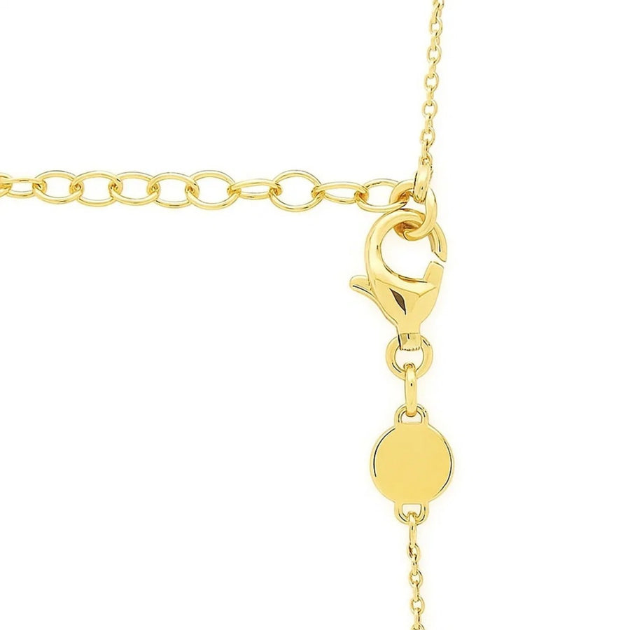 10K Tri Tone Gold Stationed Bar Necklace