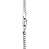 14k White Gold Light Gourmette Chain (2.20 mm) thumbnail 4