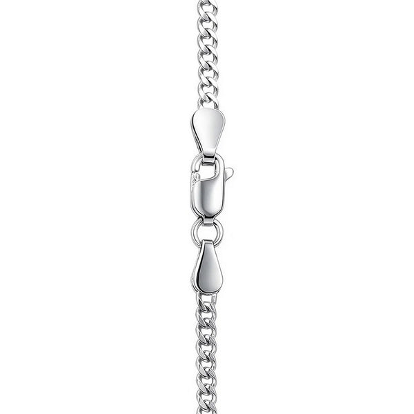 14k White Gold Light Gourmette Chain (2.20 mm)