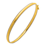 Two Tone Minimalist Bangle in 14K Yellow Gold (4.10 mm) thumbnail 1