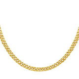 14K Yellow Gold Petite Faceted Cuban Link Chain Necklace (4.50 mm) thumbnail 4