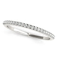 14K white gold ring with round diamond stones in a pave setting