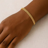 14k Yellow Gold Bismark Bracelet (4.70 mm) thumbnail 6