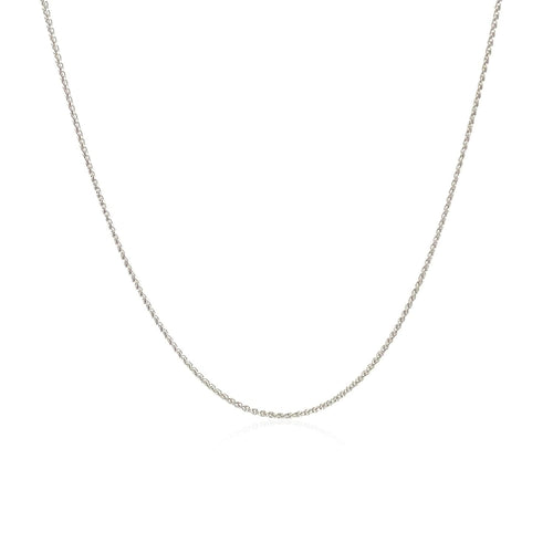10k White Gold Wheat Chain 0.6mm