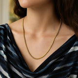 14K Yellow Gold Oval Snake Chain (3.30 mm) thumbnail 5