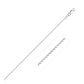 18K white gold round cable link chain in a fine 0.97 mm gauge
