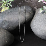 18k White Gold Round Cable Link Chain (0.97 mm) thumbnail 5