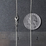 18k White Gold Round Cable Link Chain (0.97 mm) thumbnail 8