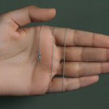 18k White Gold Round Cable Link Chain (0.97 mm) thumbnail 9