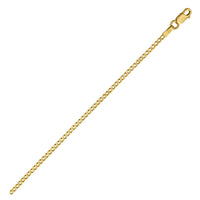 14k Yellow Gold Solid Curb Chain (2.60 mm)