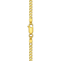 14k Yellow Gold Solid Curb Chain (2.60 mm)