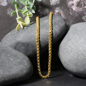 14k Yellow Gold Round Box Chain (3.4 mm)