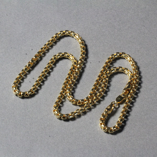 14k Yellow Gold Round Box Chain (3.40 mm)