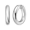 925 sterling silver round hoop ring with a smooth continuous band