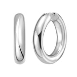 Sterling Silver Round Hoop Earrings thumbnail 1