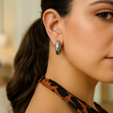 Sterling Silver Round Hoop Earrings thumbnail 3