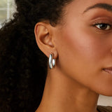 Sterling Silver Round Hoop Earrings thumbnail 4