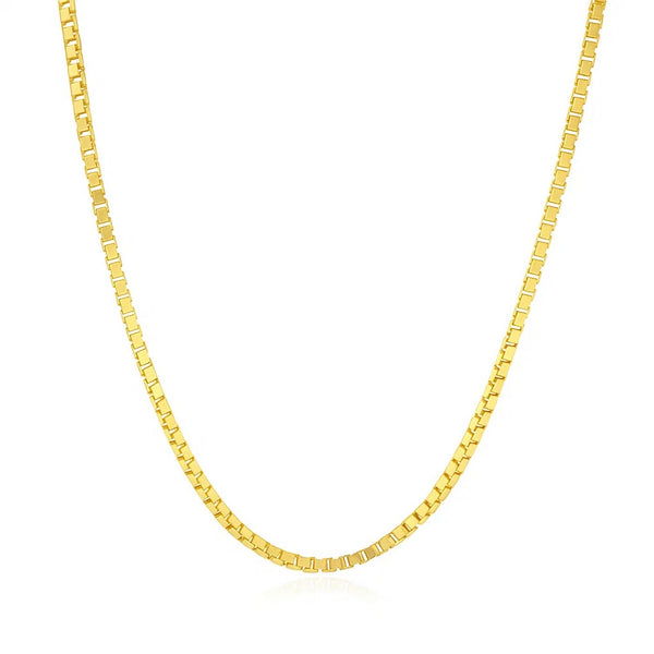 14k Yellow Gold Semi Solid Box Chain (1.80 mm)