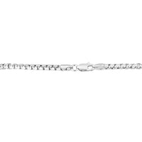 Sterling Silver Rhodium Plated Rockstar Cut Round Box Chain (2.90 mm)