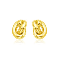 14k Yellow Gold Polished Knot Earrings