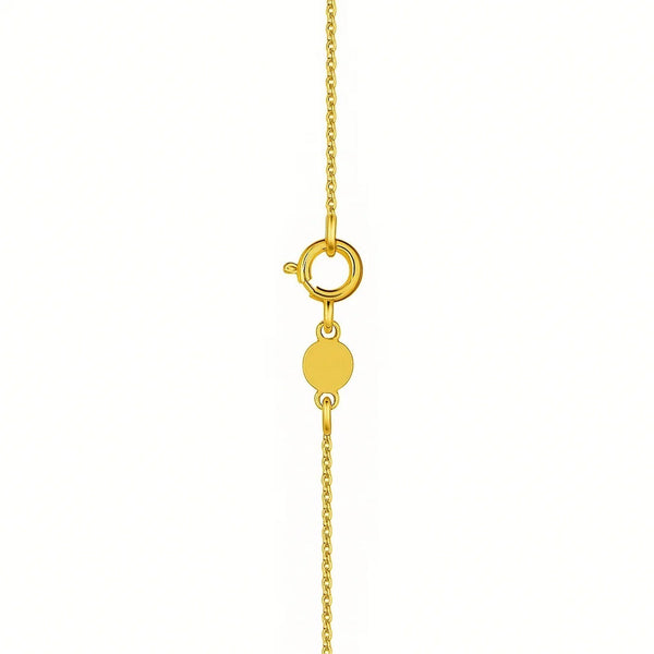 14K Yellow Gold Mini Diamond X Initial Pendant Necklace