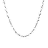 14k White Gold Rolo Chain (1.90 mm)