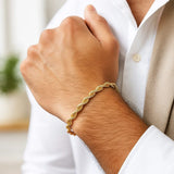 Silk Rope Chain Bracelet in 14k Yellow Gold  (4.30 mm) thumbnail 4