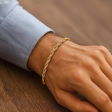 Silk Rope Chain Bracelet in 14k Yellow Gold  (4.30 mm) thumbnail 5