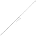 925 sterling silver rhodium plated Love beaded anklet with heart station
