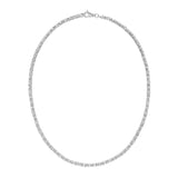 Sterling Silver Rhodium Plated Solid Round Byzantine Chain (4.10 mm) thumbnail 3