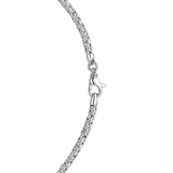 Sterling Silver Rhodium Plated Solid Round Byzantine Chain (4.10 mm) thumbnail 4