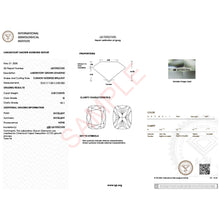 3 Carat Cushion Lab Grown IGI G/VS1 Diamond Solitaire Ring in 14K Yellow Gold