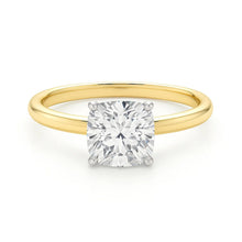 3 Carat Cushion Lab Grown IGI G/VS1 Diamond Solitaire Ring in 14K Yellow Gold