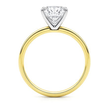 3 Carat Cushion Lab Grown IGI G/VS1 Diamond Solitaire Ring in 14K Yellow Gold