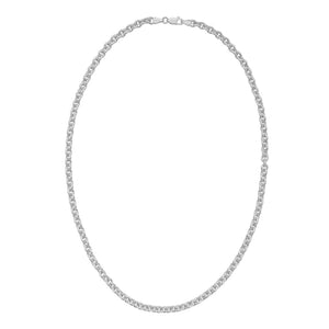 Sterling Silver Rhodium Plated Rolo Chain (4.70 mm)