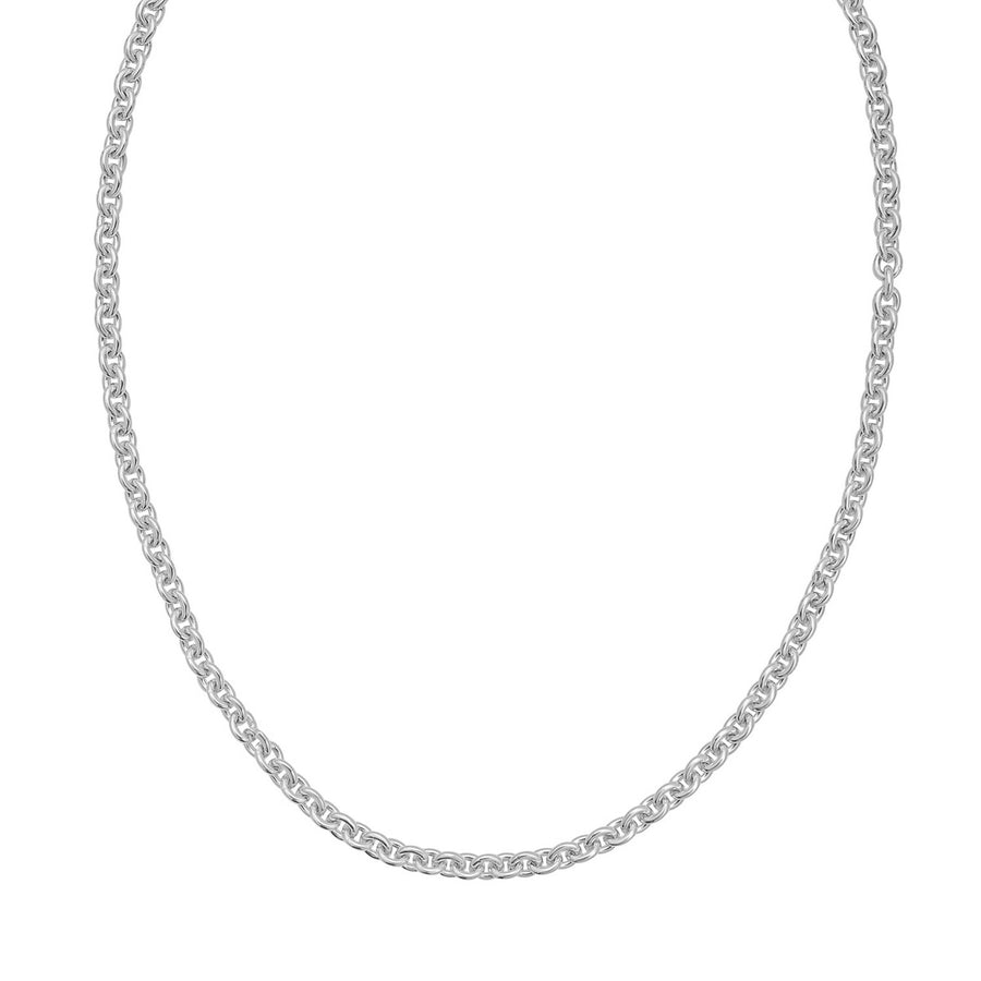 Sterling Silver Rhodium Plated Rolo Chain (4.70 mm)