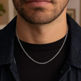 Sterling Silver Rhodium Plated Rolo Chain (4.70 mm) thumbnail 6