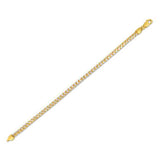 Round Pave Franco Chain Bracelet in 14k Yellow Gold  (4.00 mm) thumbnail 1