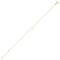 14K yellow gold linked bracelet with secure clasp, no stones