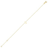 14K yellow gold linked bracelet with secure clasp, no stones thumbnail 1