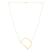 14K Yellow Gold Yours Truly Large Initial D Necklace thumbnail 2