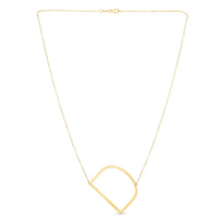 14K Yellow Gold Yours Truly Large Initial D Necklace