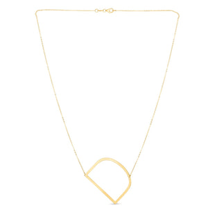 14K Yellow Gold Yours Truly Large Initial D Necklace