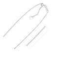 Sterling silver 1.5mm adjustable rope chain with twisted spiral links
