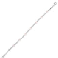 925 rhodium plated sterling silver bracelet with pear pearl beads