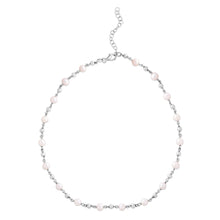 Sterling Silver Rhodium Plated Pearl Bead Bracelet