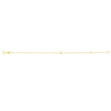 14K Yellow Gold Mini Initial C Bracelet thumbnail 2