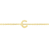 14K Yellow Gold Mini Initial C Bracelet thumbnail 3
